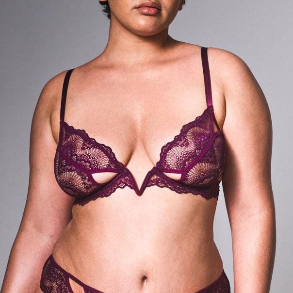 Buy THISTLE AND SPIRE Thistle & Spire Kane V-wire Lace Bra - Cherry At 30%  Off
