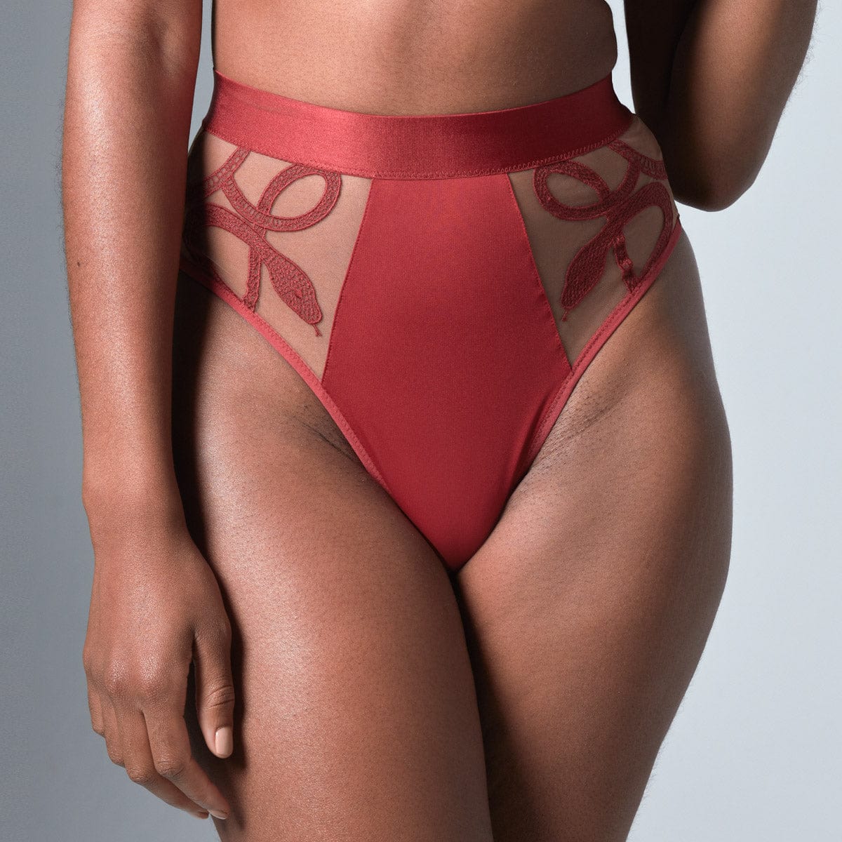 Thistle and Spire Medusa Thong Panty - 101510 (Crimson, Small) 