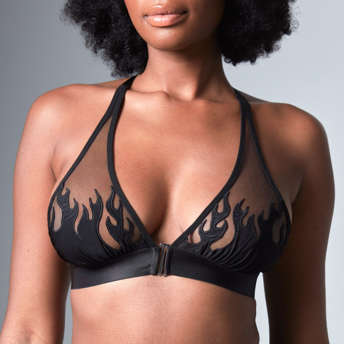 Thistle And Spire Flame Print Bralette - Black