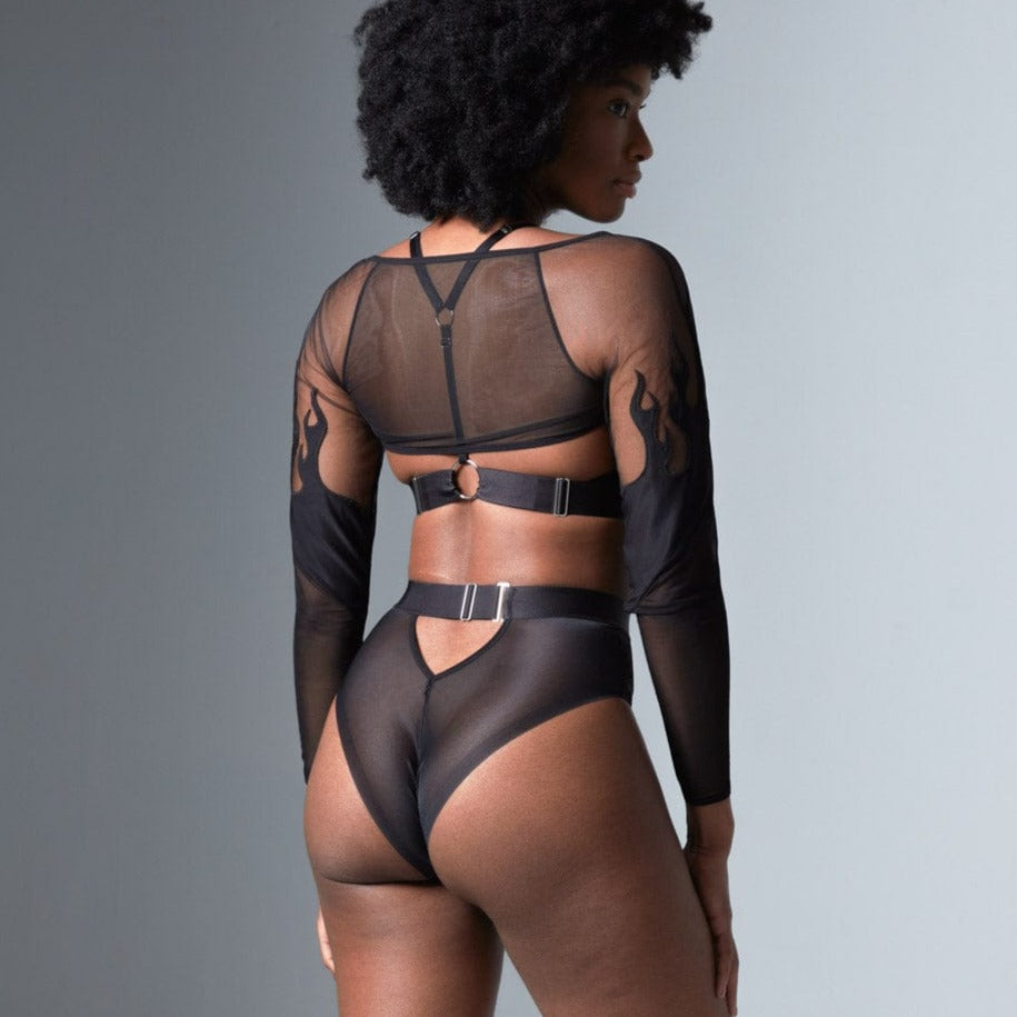Thistle and Spire Women's Smokin' Mirrors Bodysuit, Black, 3X :  : Fashion